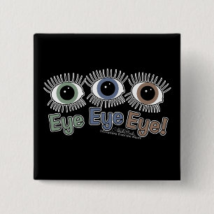 Oogoog oog oog. vierkante button 5,1 cm