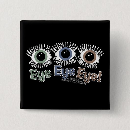 Oogoog oog oog. vierkante button 5,1 cm (Voorkant)