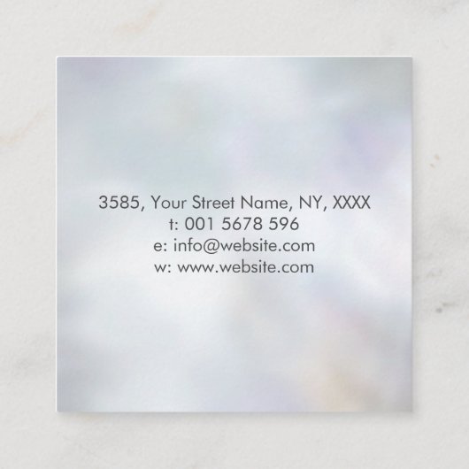 Oogoog - Triple Moon - Black en Pearl Vierkante Visitekaartje (Achterkant)