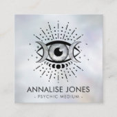 Oogoog - Triple Moon - Black en Pearl Vierkante Visitekaartje (Voorkant)