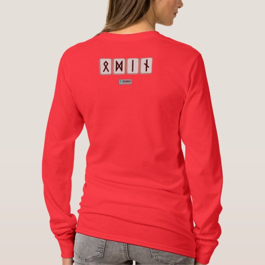 Oogoog van de Odin Viking Bindrune Long Slapes T-shirt (Achterkant)