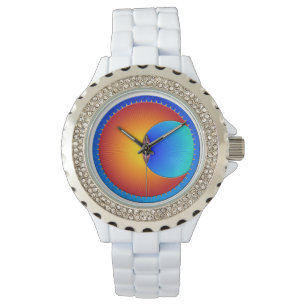 Oogoog van de Sun Rhinestone Watch Horloge