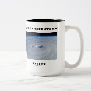Oogoog van het Storm aan de binnenkant (orkaanoog) Tweekleurige Koffiemok