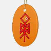 Oogoog van Odin Viking Bindrune Yule Keramisch Ornament (Links)