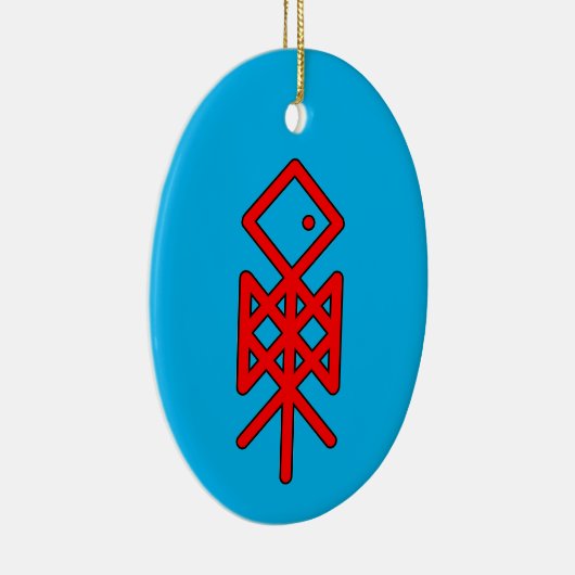 Oogoog van Odin Viking Bindrune Yule Keramisch Ornament (Rechts)
