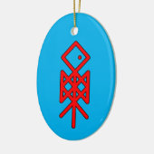 Oogoog van Odin Viking Bindrune Yule Keramisch Ornament (Links)