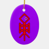 Oogoog van Odin Viking Bindrune Yule keramische de Keramisch Ornament (Voorkant)