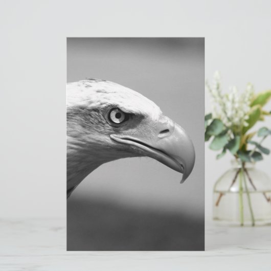 Oogoog van zwarte en witte arend briefpapier (Staand voorkant)