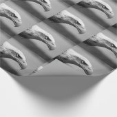 Oogoog van zwarte en witte arend cadeaupapier (Hoek)