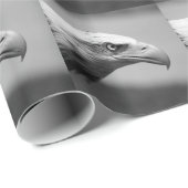 Oogoog van zwarte en witte arend cadeaupapier (Rol Hoek)