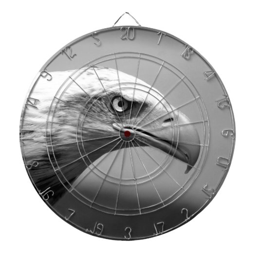 Oogoog van zwarte en witte arend dartbord (Voorkant)