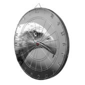 Oogoog van zwarte en witte arend dartbord (Voorkant Rechts)