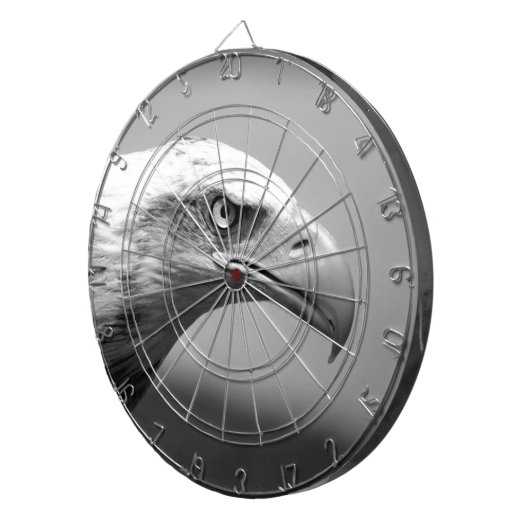 Oogoog van zwarte en witte arend dartbord (Voorkant Rechts)
