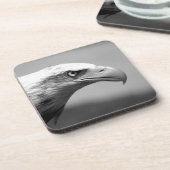 Oogoog van zwarte en witte arend drankjes onderzetter (Linkerzijde)