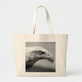 Oogoog van zwarte en witte arend grote tote bag (Voorkant)