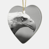 Oogoog van zwarte en witte arend keramisch ornament (Links)