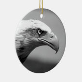 Oogoog van zwarte en witte arend keramisch ornament (Rechts)