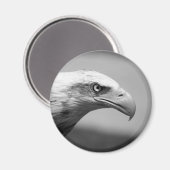 Oogoog van zwarte en witte arend magneet (Voorkant / Achterkant)