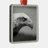 Oogoog van zwarte en witte arend metalen ornament (Rechts)