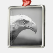 Oogoog van zwarte en witte arend metalen ornament (Links)