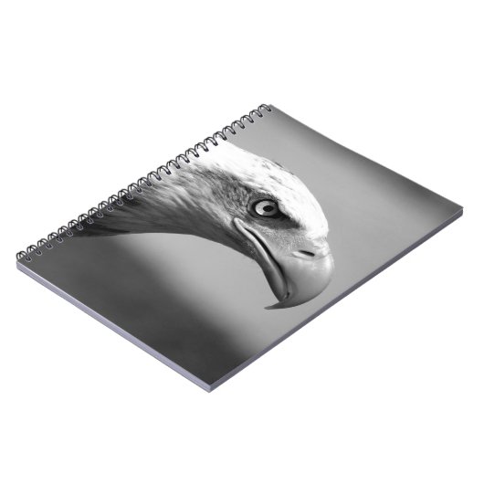 Oogoog van zwarte en witte arend notitieboek (Linkerzijde)