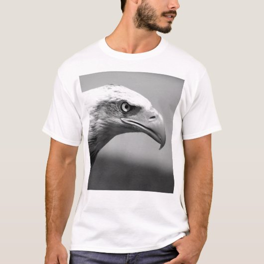 Oogoog van zwarte en witte arend t-shirt (Voorkant)