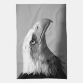 Oogoog van zwarte en witte arend theedoek (Verticaal)