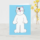 Oogoperatie wordt snel goed Cartoon Cat Kaart (Gele Bloem)