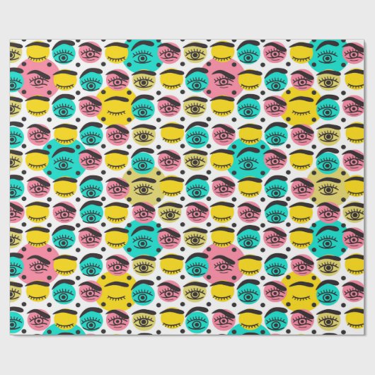 Oogpatroon Cadeaupapier (Vlak)