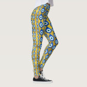 Oogpatroon van het aambeeld op gouden textuur leggings (Rechts)