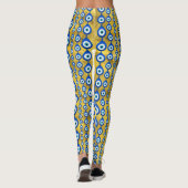 Oogpatroon van het aambeeld op gouden textuur leggings (Achterkant)