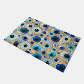 Oogpatroon van het aambeeld troebel Stenen op goud Deurmat (Schuin)