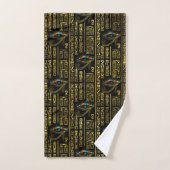 Oogpatroon van Horus en Egyptische hiërogliefen Bad Handdoek (Handdoek)