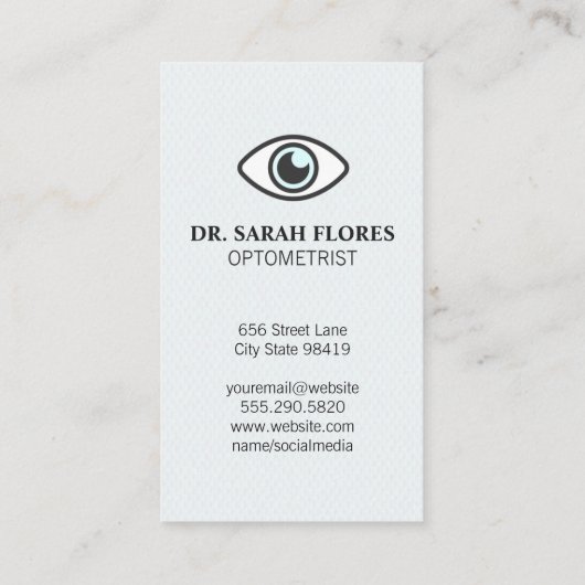 Oogpictogram | Visuskaart Visitekaartje (Achterkant)