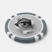 Oogpiepgat grijs poker chips (Enkel)