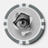 Oogpiepgat grijs poker chips (Voorkant)