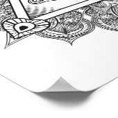 Oogpiramide Symbool Doodle 2 Poster (Hoek)