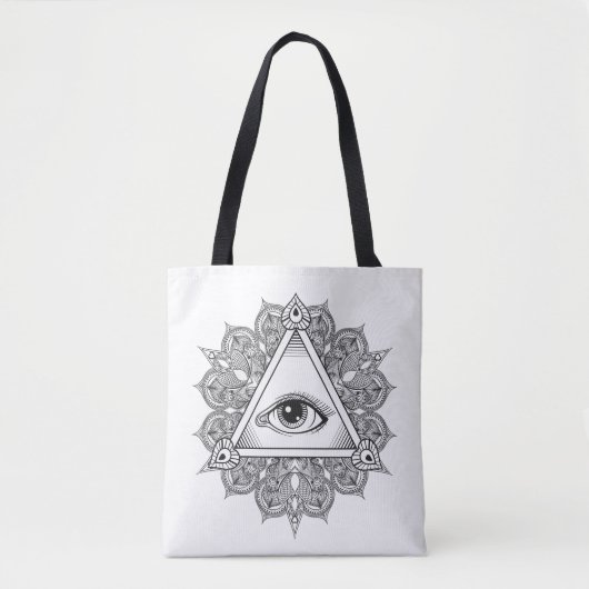 Oogpiramide Symbool Doodle 2 Tote Bag (Voorkant)