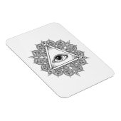 Oogpiramide Symbool Doodle Magneet (Rechterzijde)
