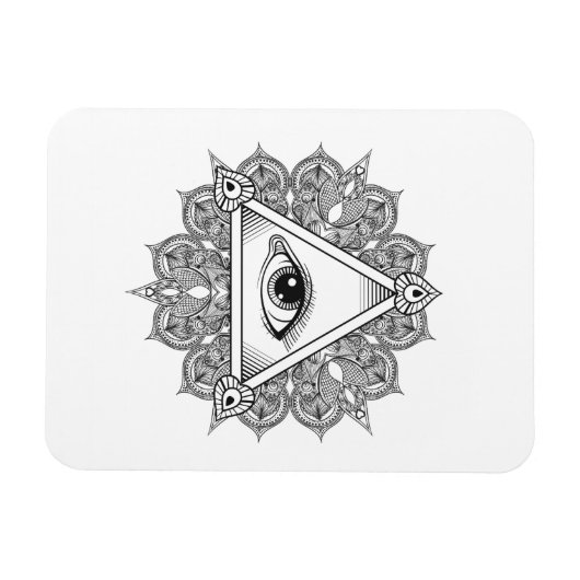 Oogpiramide Symbool Doodle Magneet (Horizontaal)