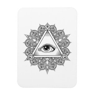 Oogpiramide Symbool Doodle Magneet