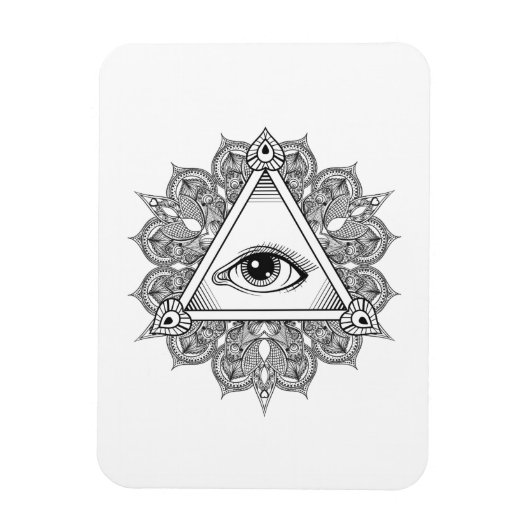 Oogpiramide Symbool Doodle Magneet (Verticaal)