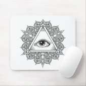 Oogpiramide Symbool Doodle Muismat (Met muis)