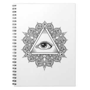 Oogpiramide Symbool Doodle Notitieboek