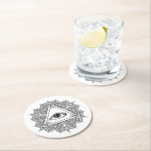 Oogpiramide Symbool Doodle Ronde Kartonnen Onderzetter (Insitu)