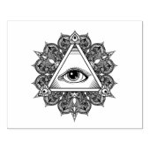 Oogpiramide Symbool Doodle Rubberstempel (Afrduk)