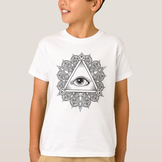 Oogpiramide Symbool Doodle T-shirt (Voorkant)