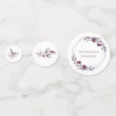 Oogplant Mauve Pink Dusty Paarse Blush Pink Leaves Confetti (Voorkanten)