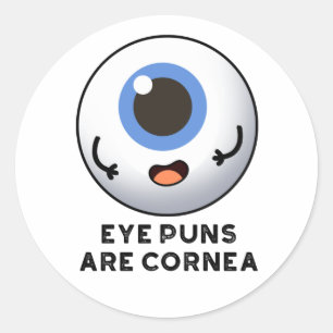 Oogpuns zijn cornea grappige lichaam woordspeling ronde sticker