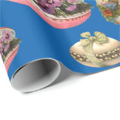 Oogreuen, stropers, WITTE DOVEN, BLAUW Cadeaupapier (Rol Hoek)